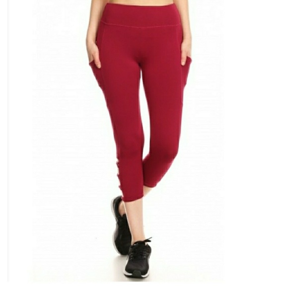 NWT-SOFT POLY BRUSHED FITTED CAPRIS W/SIDE POCKET - Picture 3 of 6